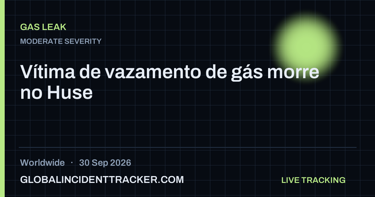 Gas Leak incident in worldwide on 30 September 2026 — Global Incident Tracker report card