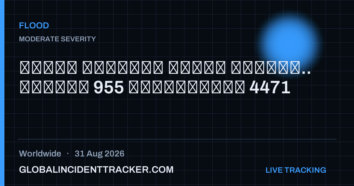 Flood incident in worldwide on 31 August 2026 — Global Incident Tracker report card