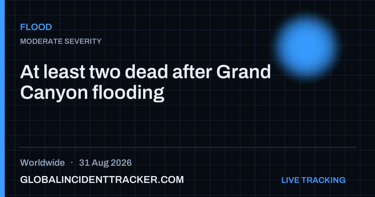 Flood incident in worldwide on 31 August 2026 — Global Incident Tracker report card