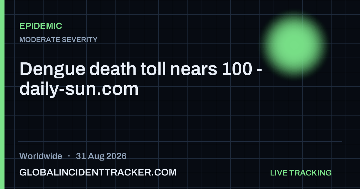 Epidemic incident in worldwide on 31 August 2026 — Global Incident Tracker report card