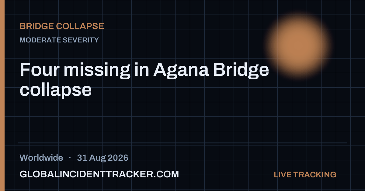 Bridge Collapse incident in worldwide on 31 August 2026 — Global Incident Tracker report card