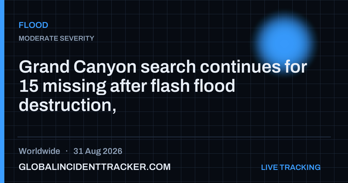 Flood incident in worldwide on 31 August 2026 — Global Incident Tracker report card