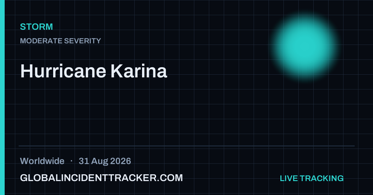 Storm incident in worldwide on 31 August 2026 — Global Incident Tracker report card