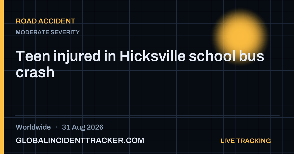 Road Accident incident in worldwide on 31 August 2026 — Global Incident Tracker report card