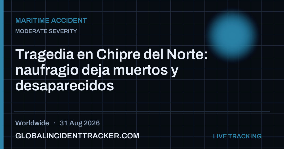 Maritime Accident incident in worldwide on 31 August 2026 — Global Incident Tracker report card