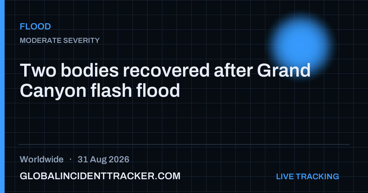 Flood incident in worldwide on 31 August 2026 — Global Incident Tracker report card