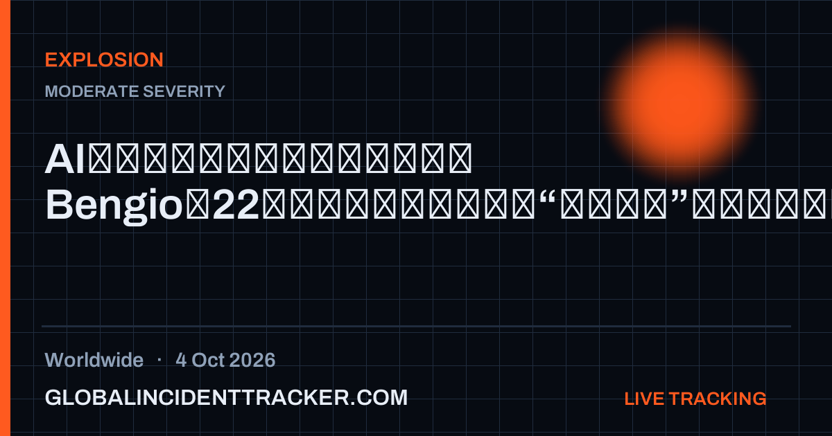 Explosion incident in worldwide on 4 October 2026 — Global Incident Tracker report card