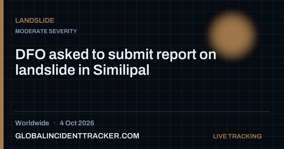 Landslide incident in worldwide on 4 October 2026 — Global Incident Tracker report card