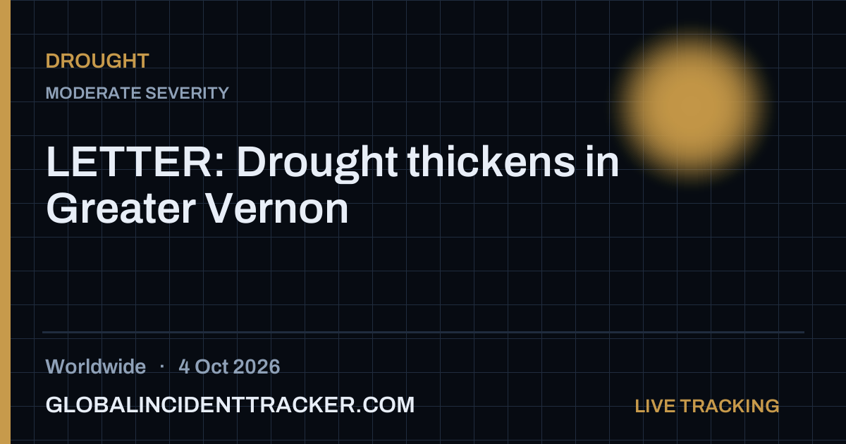 Drought incident in worldwide on 4 October 2026 — Global Incident Tracker report card