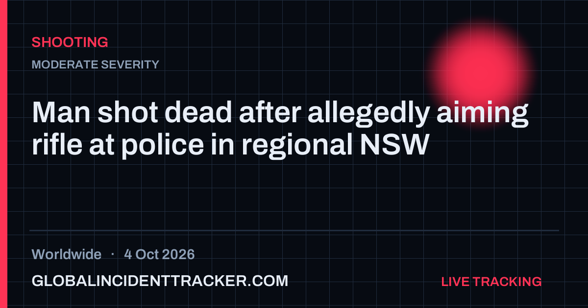 Shooting incident in worldwide on 4 October 2026 — Global Incident Tracker report card