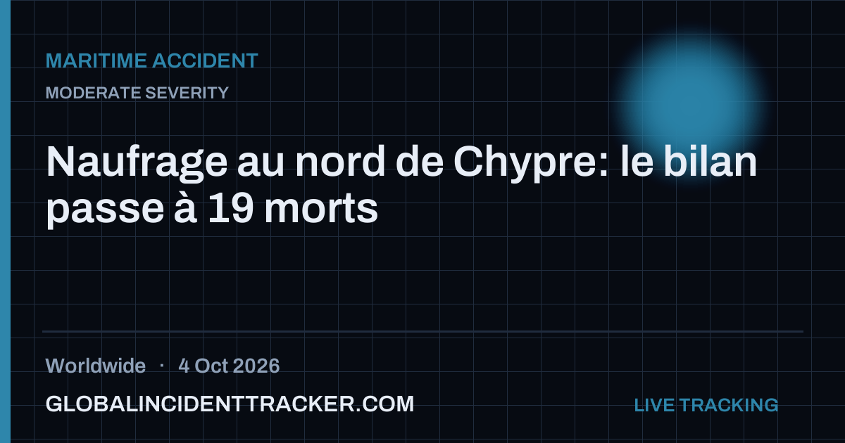 Maritime Accident incident in worldwide on 4 October 2026 — Global Incident Tracker report card