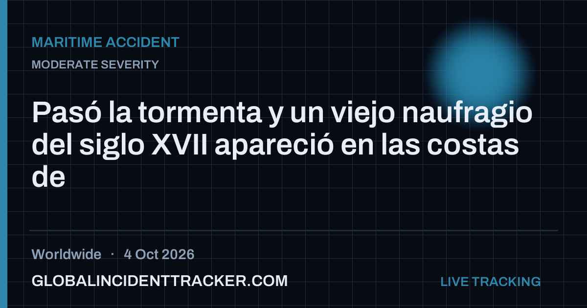 Maritime Accident incident in worldwide on 4 October 2026 — Global Incident Tracker report card