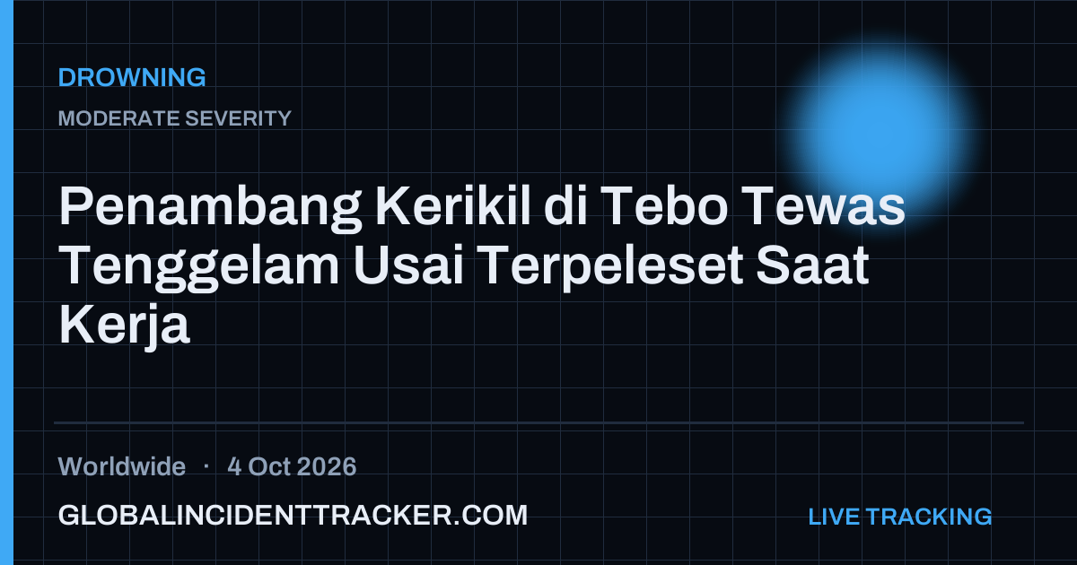 Drowning incident in worldwide on 4 October 2026 — Global Incident Tracker report card