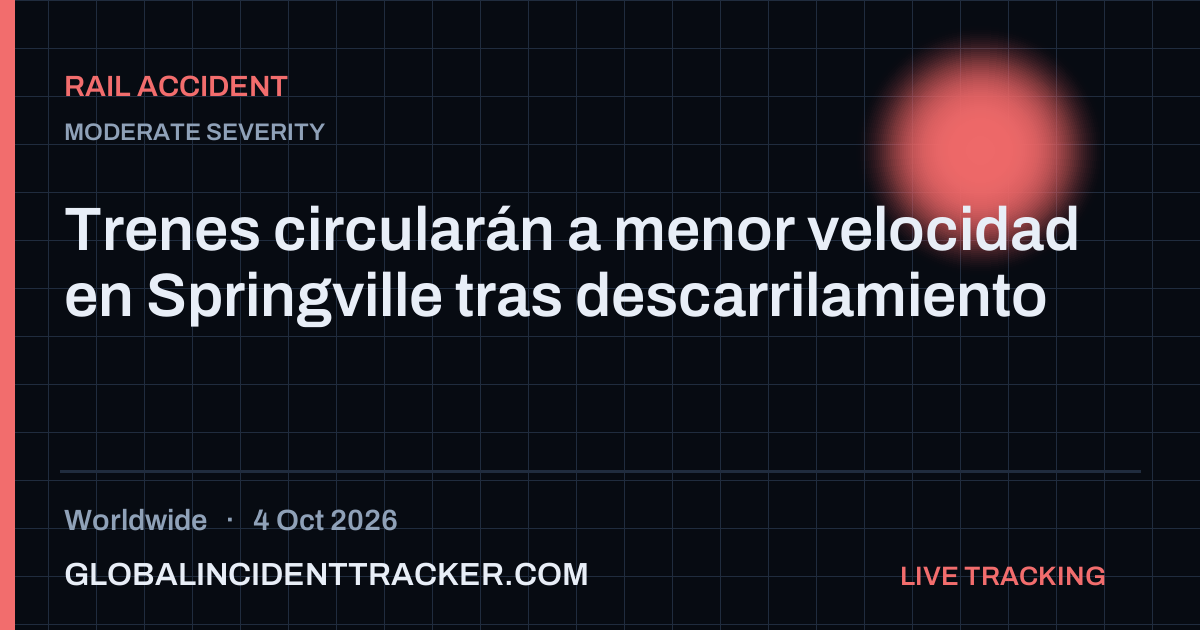 Rail Accident incident in worldwide on 4 October 2026 — Global Incident Tracker report card