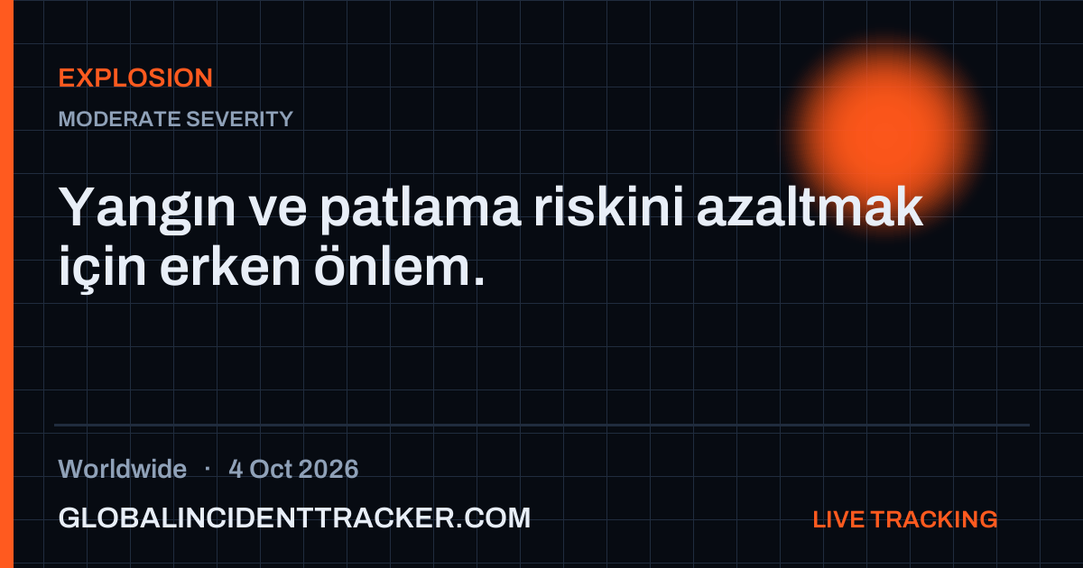 Explosion incident in worldwide on 4 October 2026 — Global Incident Tracker report card