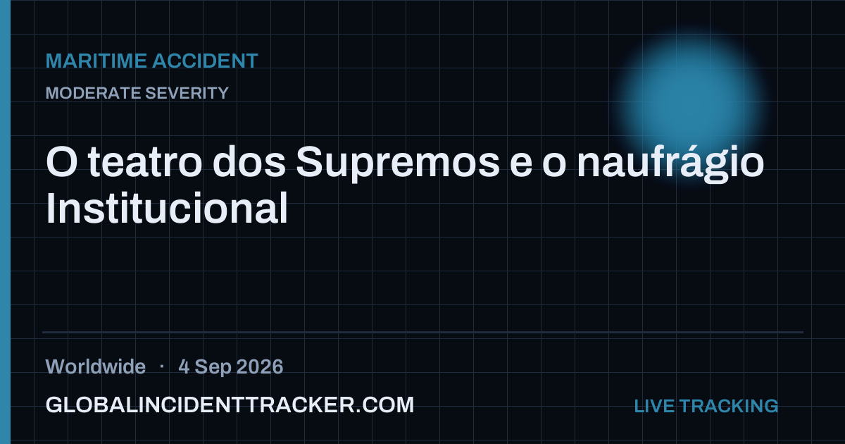 Maritime Accident incident in worldwide on 4 September 2026 — Global Incident Tracker report card