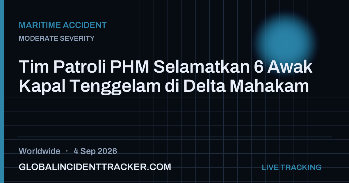Maritime Accident incident in worldwide on 4 September 2026 — Global Incident Tracker report card