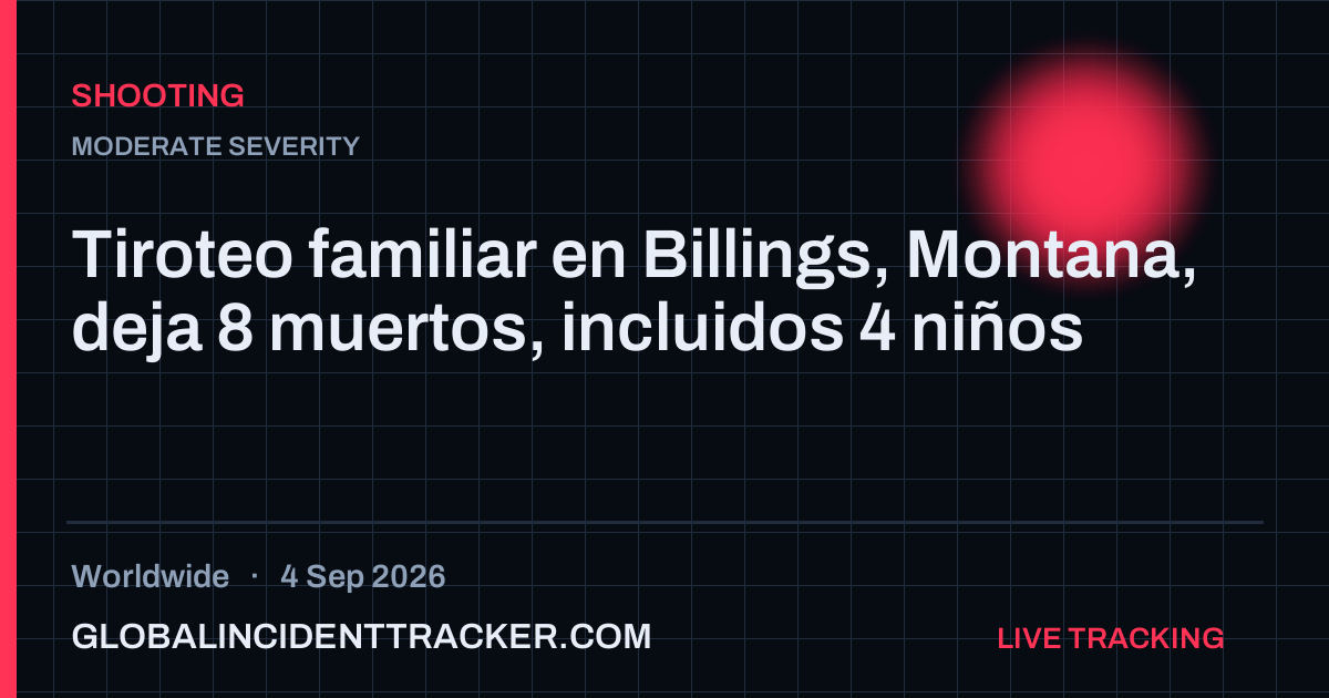 Shooting incident in worldwide on 4 September 2026 — Global Incident Tracker report card