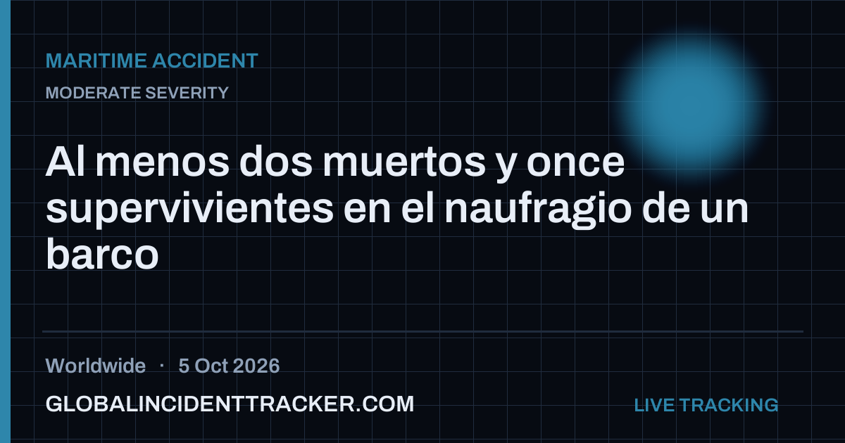 Maritime Accident incident in worldwide on 5 October 2026 — Global Incident Tracker report card