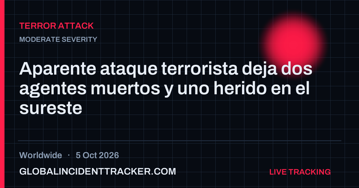Terror Attack incident in worldwide on 5 October 2026 — Global Incident Tracker report card