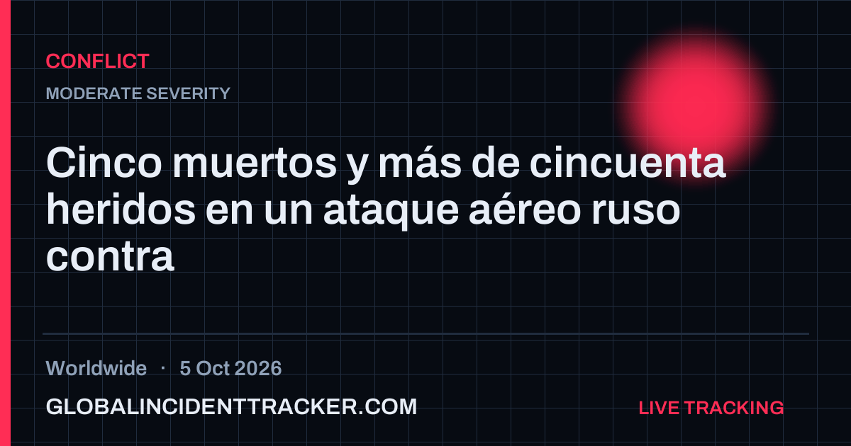 Conflict incident in worldwide on 5 October 2026 — Global Incident Tracker report card
