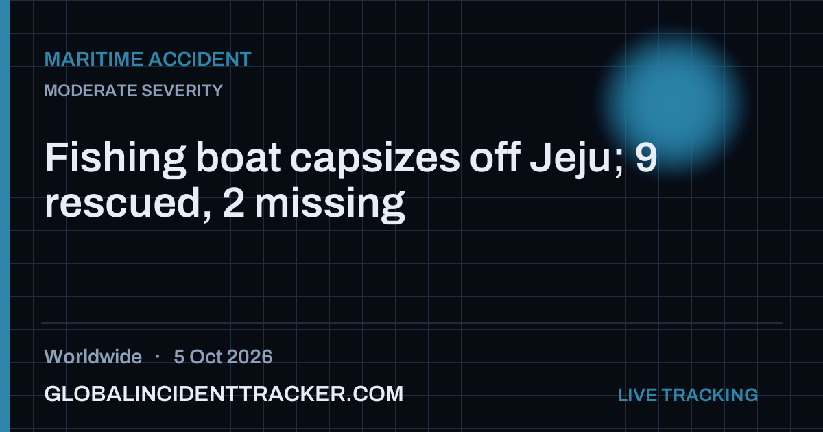 Maritime Accident incident in worldwide on 5 October 2026 — Global Incident Tracker report card