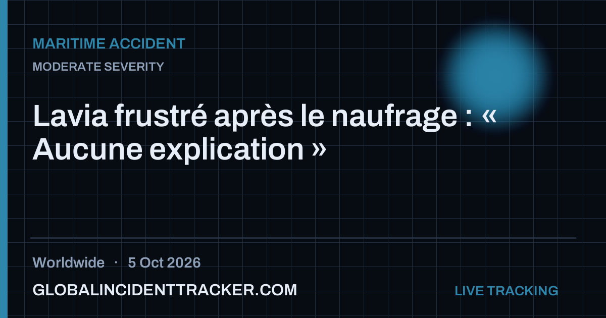 Maritime Accident incident in worldwide on 5 October 2026 — Global Incident Tracker report card