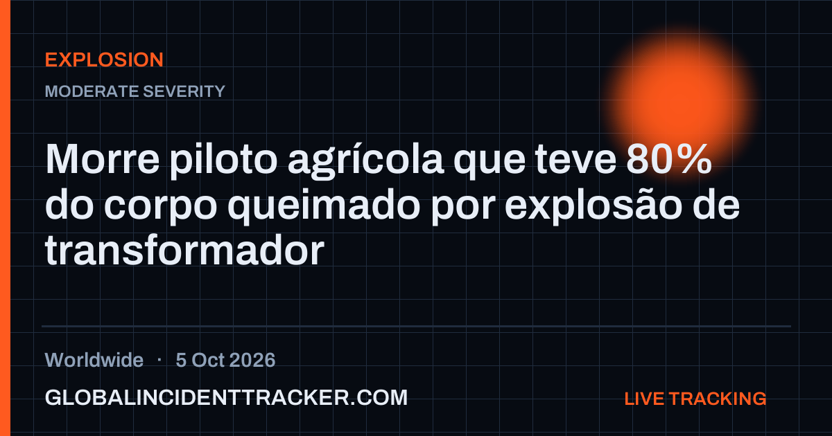 Explosion incident in worldwide on 5 October 2026 — Global Incident Tracker report card