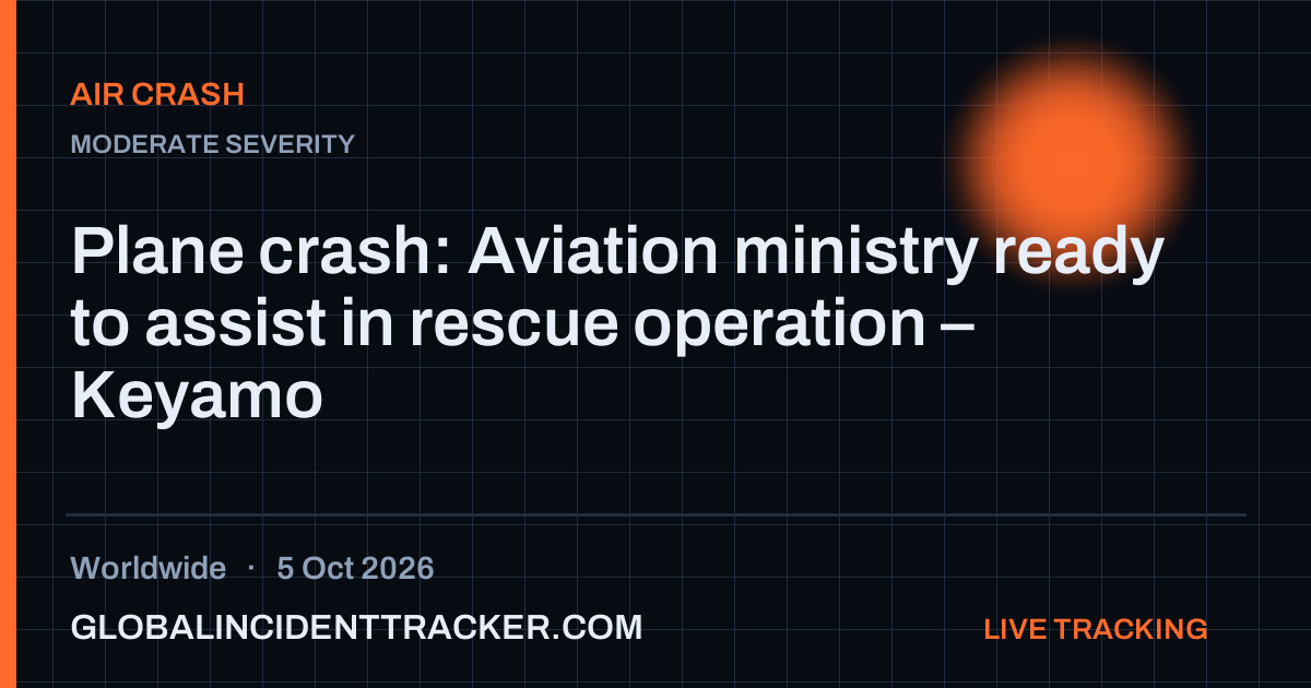 Air Crash incident in worldwide on 5 October 2026 — Global Incident Tracker report card