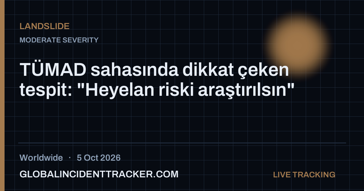 Landslide incident in worldwide on 5 October 2026 — Global Incident Tracker report card