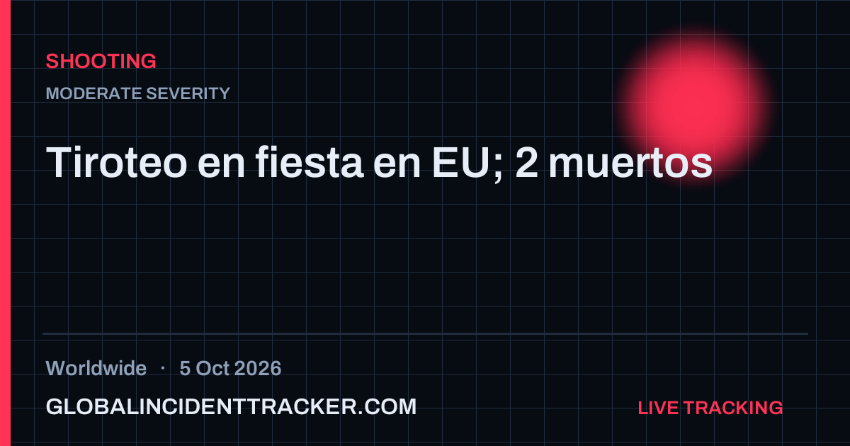 Shooting incident in worldwide on 5 October 2026 — Global Incident Tracker report card