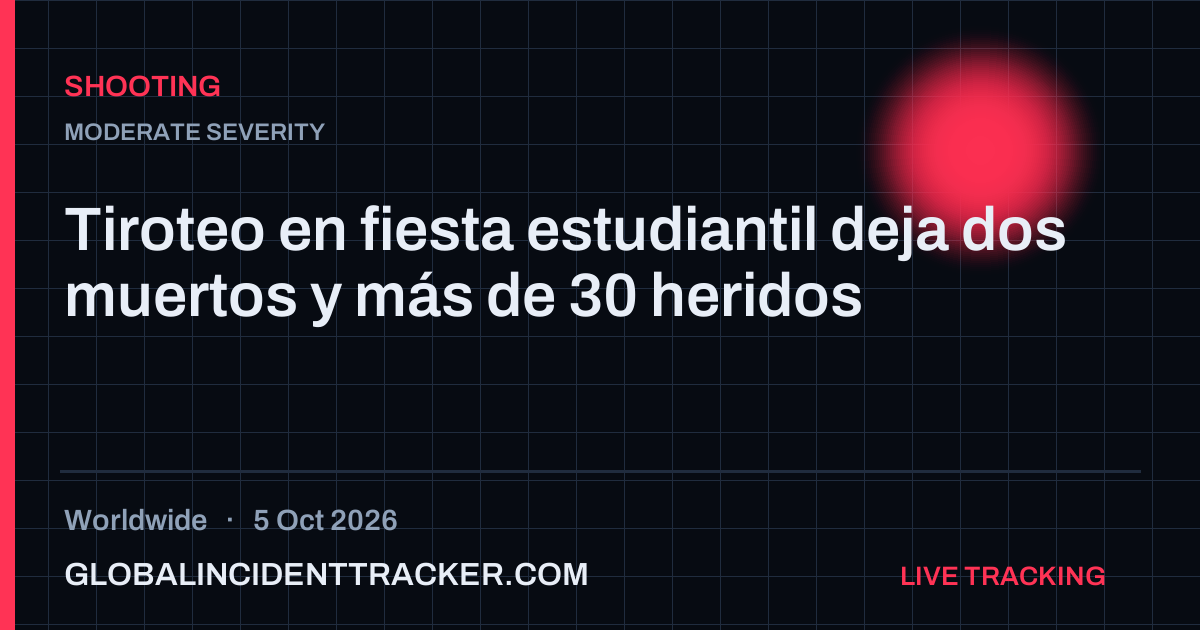 Shooting incident in worldwide on 5 October 2026 — Global Incident Tracker report card