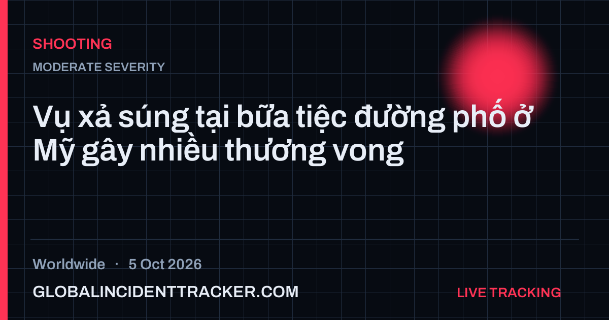 Shooting incident in worldwide on 5 October 2026 — Global Incident Tracker report card