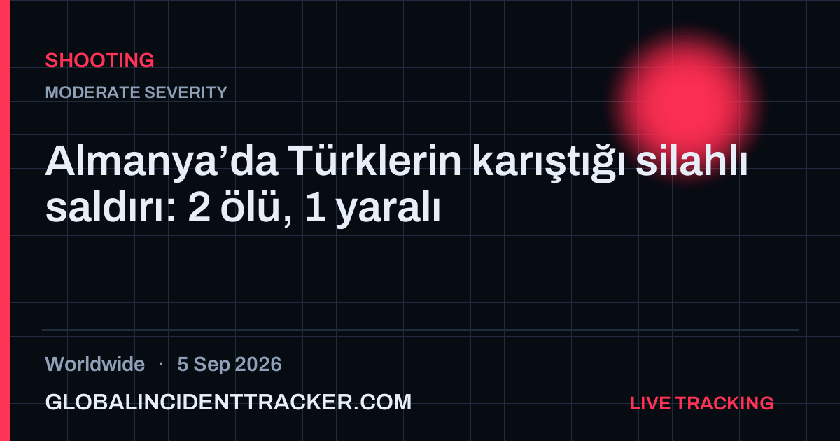 Shooting incident in worldwide on 5 September 2026 — Global Incident Tracker report card