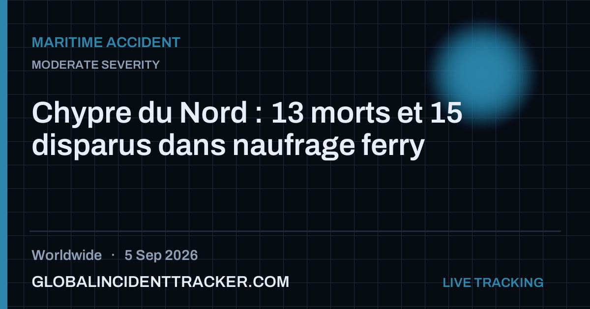 Maritime Accident incident in worldwide on 5 September 2026 — Global Incident Tracker report card