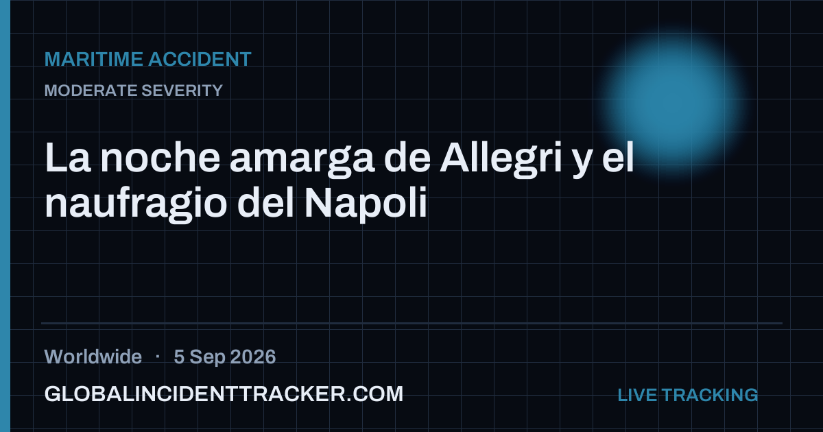 Maritime Accident incident in worldwide on 5 September 2026 — Global Incident Tracker report card