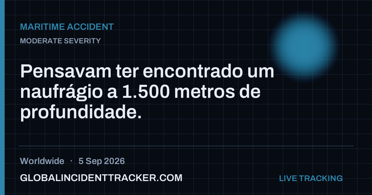 Maritime Accident incident in worldwide on 5 September 2026 — Global Incident Tracker report card