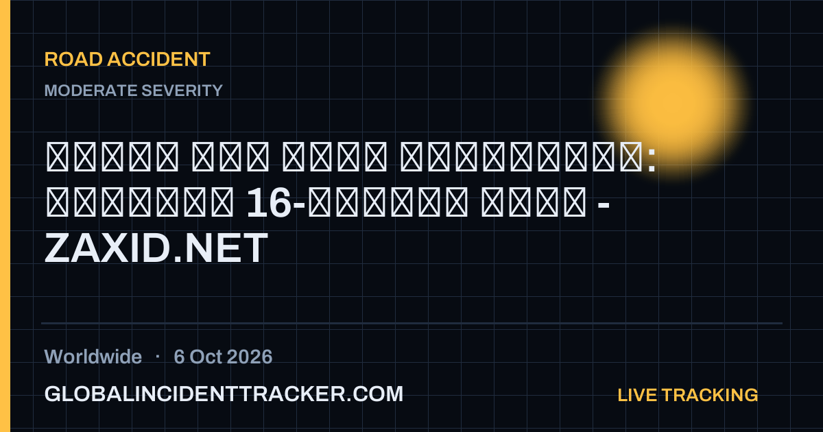 Road Accident incident in worldwide on 6 October 2026 — Global Incident Tracker report card