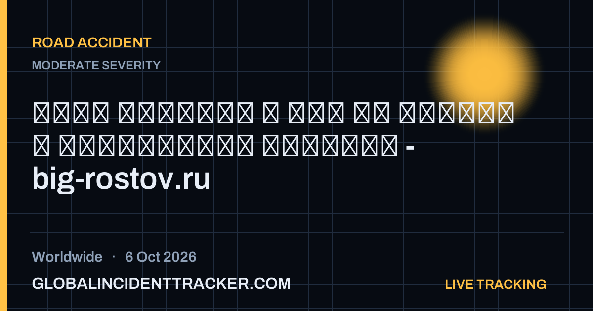 Road Accident incident in worldwide on 6 October 2026 — Global Incident Tracker report card