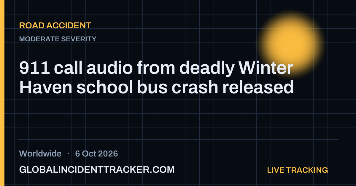 Road Accident incident in worldwide on 6 October 2026 — Global Incident Tracker report card