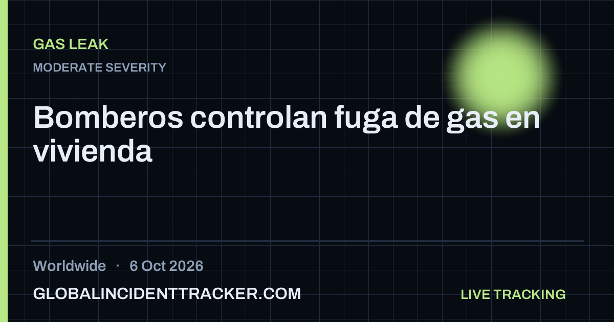 Gas Leak incident in worldwide on 6 October 2026 — Global Incident Tracker report card