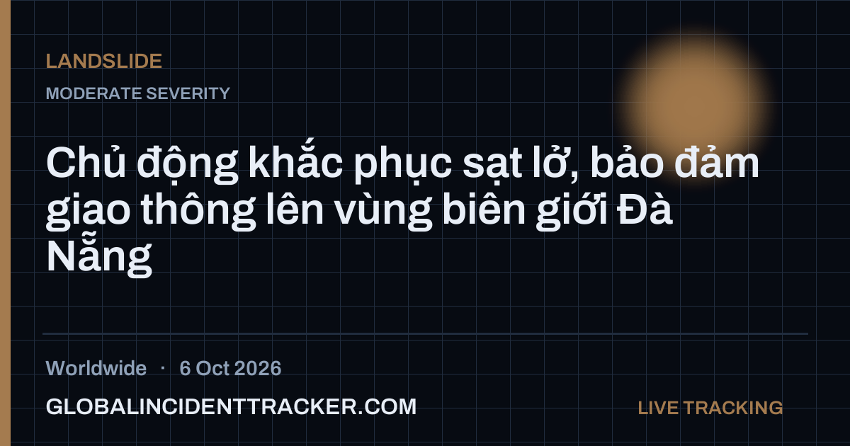 Landslide incident in worldwide on 6 October 2026 — Global Incident Tracker report card