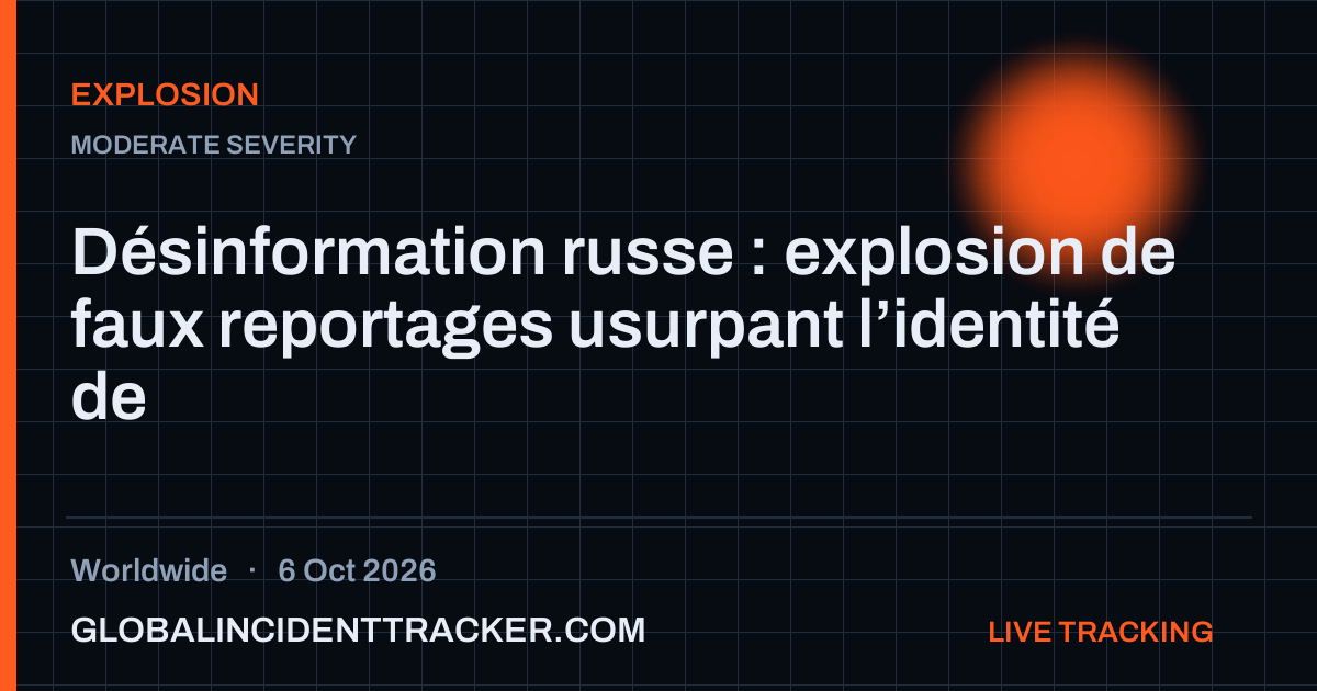 Explosion incident in worldwide on 6 October 2026 — Global Incident Tracker report card