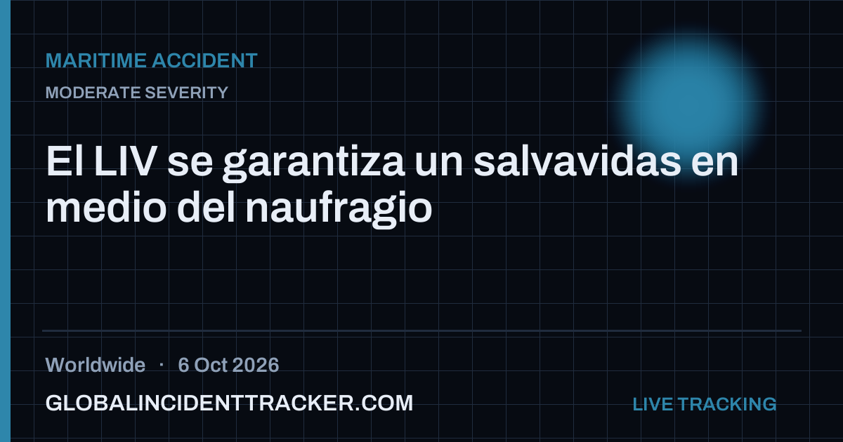 Maritime Accident incident in worldwide on 6 October 2026 — Global Incident Tracker report card