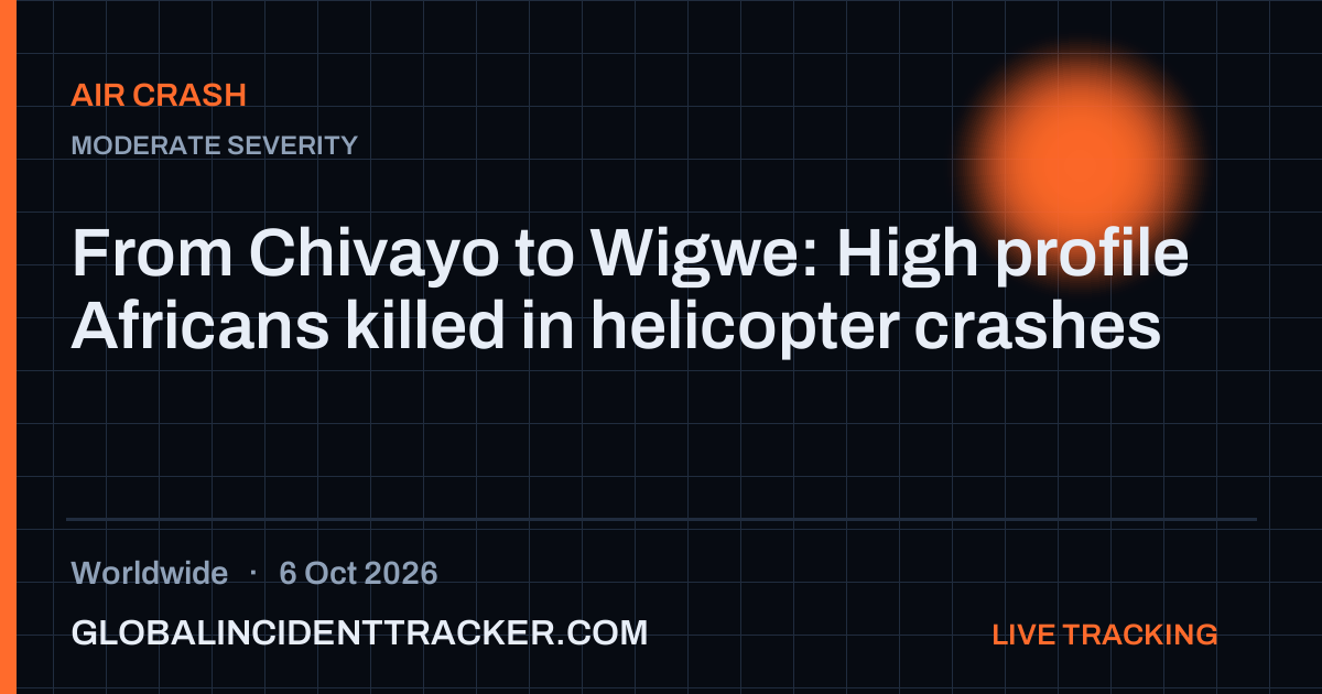 Air Crash incident in worldwide on 6 October 2026 — Global Incident Tracker report card