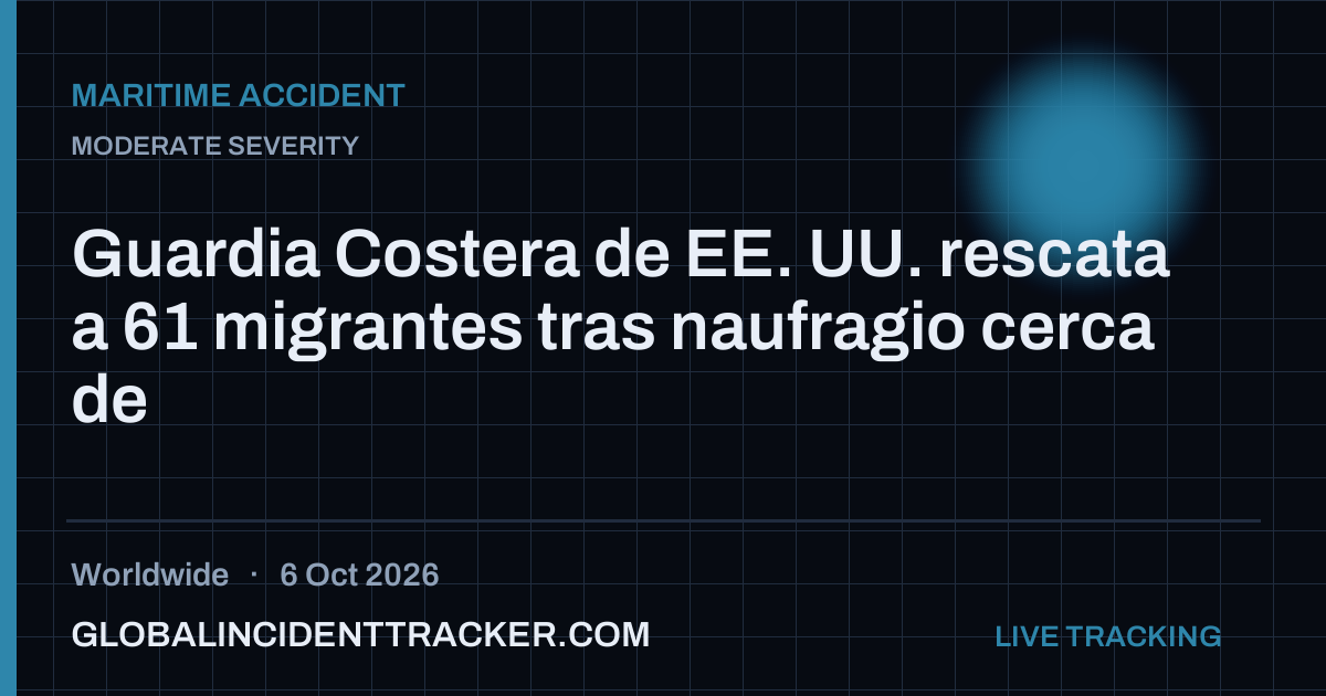 Maritime Accident incident in worldwide on 6 October 2026 — Global Incident Tracker report card