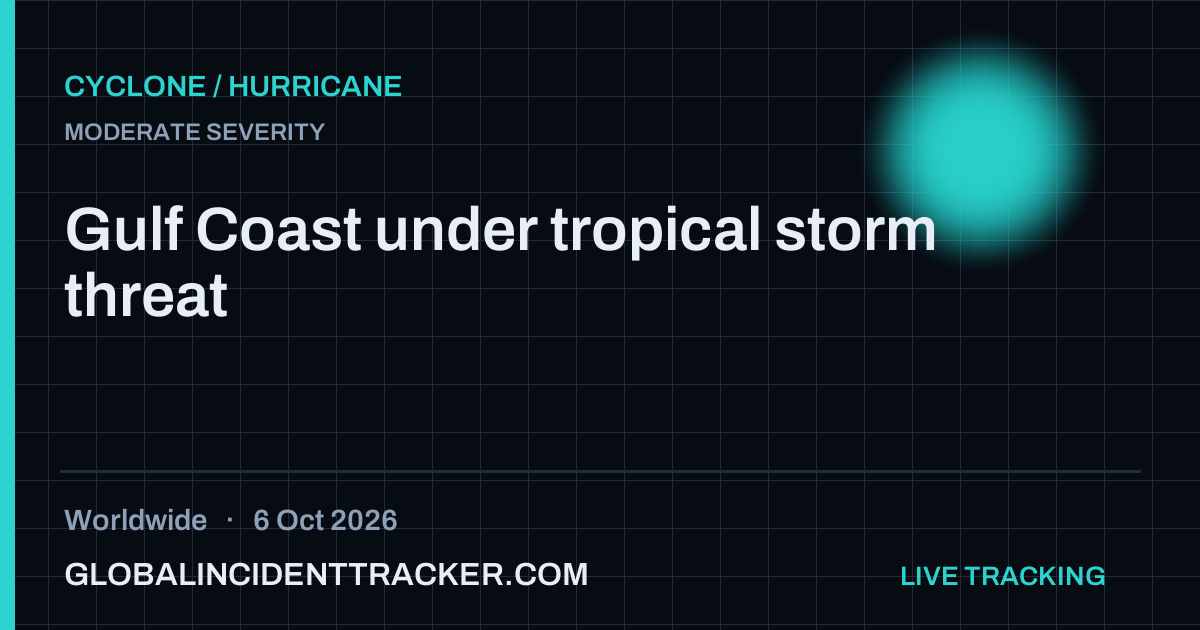 Cyclone / Hurricane incident in worldwide on 6 October 2026 — Global Incident Tracker report card
