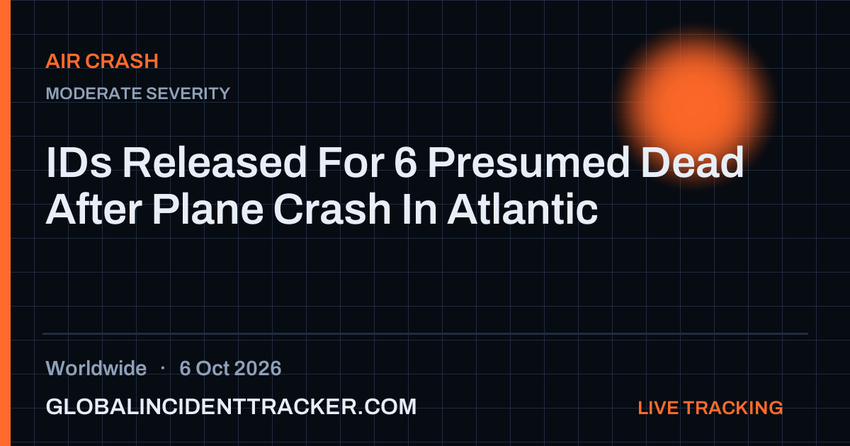 Air Crash incident in worldwide on 6 October 2026 — Global Incident Tracker report card