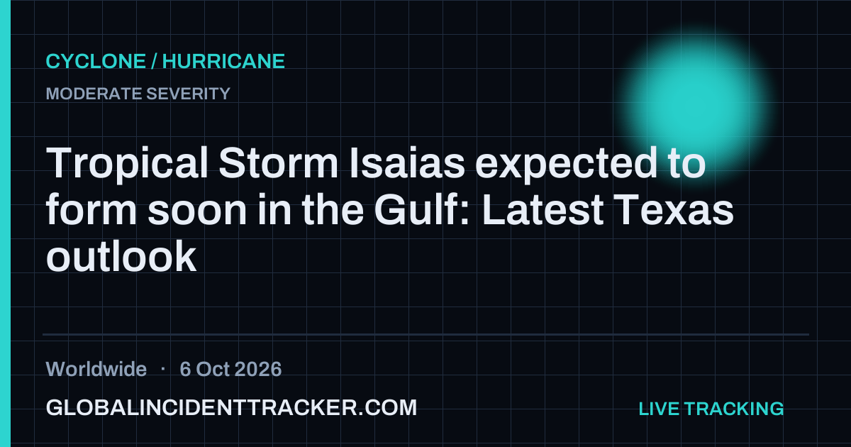 Cyclone / Hurricane incident in worldwide on 6 October 2026 — Global Incident Tracker report card