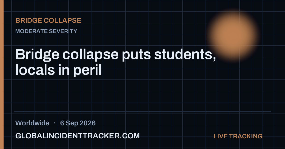 Bridge Collapse incident in worldwide on 6 September 2026 — Global Incident Tracker report card